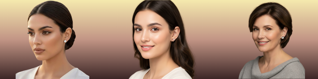 Aretes de oro con diamantes