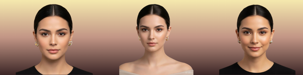 Aretes y broqueles de oro trendy