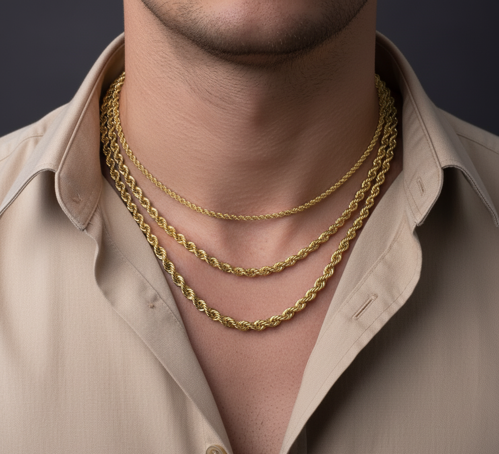 Cadenas de oro para hombres