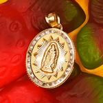 Dije Ovalado Virgen de Guadalupe Oro 10k