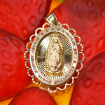 Dije Ovalado Virgen de Guadalupe Oro 10k