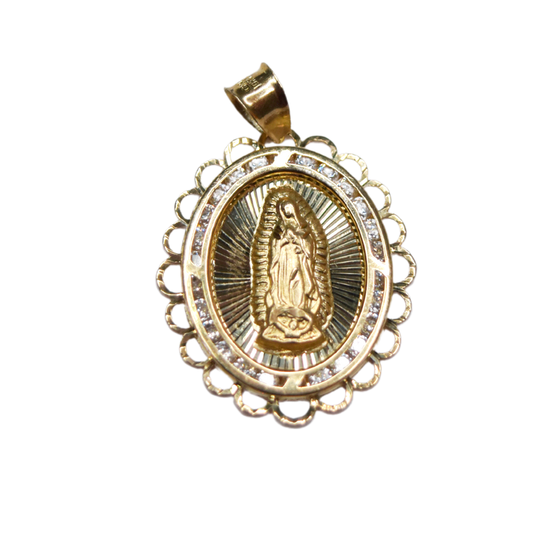 Dije Ovalado Virgen de Guadalupe Oro 10k