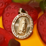 Dije Ovalado Virgen de Guadalupe Oro 10k