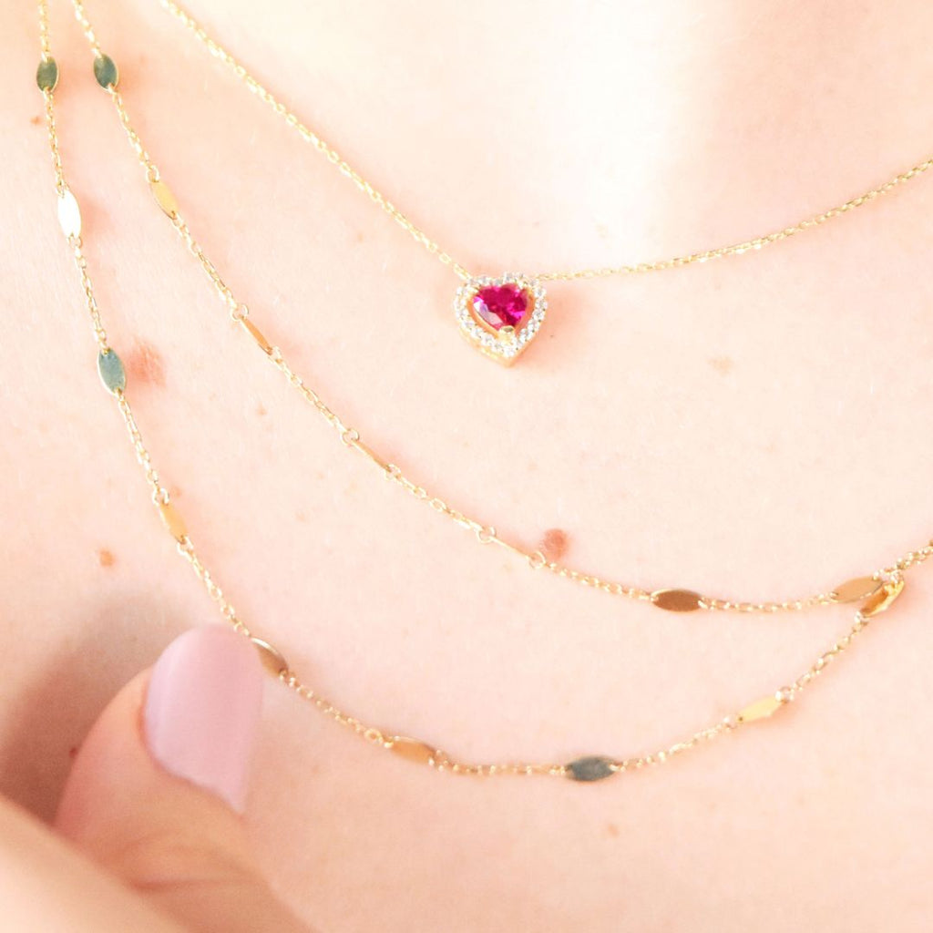 Gargantilla doble adornada con óvalos planos