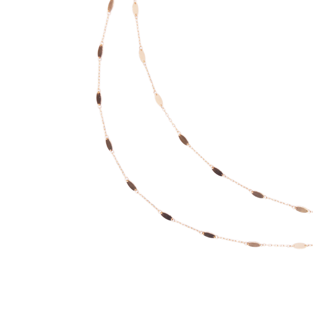 Gargantilla doble adornada con óvalos planos