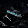 Churumbela para Dama Corona con Zirconias Azules en Corte Brillante.  Oro amarillo de 10 kilates.