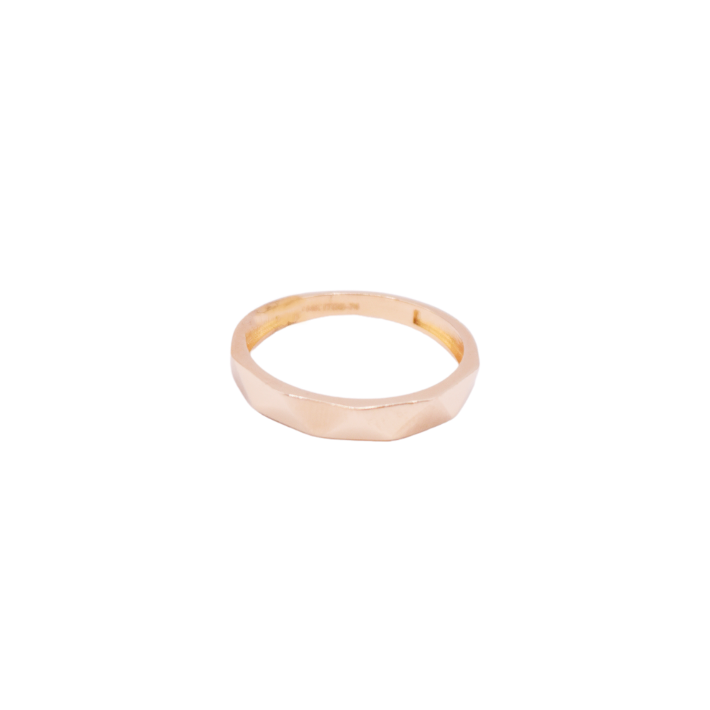 Anillo Facetado Oro 14k