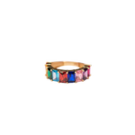 Churumbela con zirconia; vista al frente sencillo