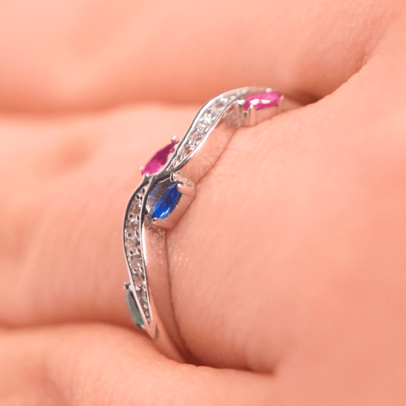 Churumbela Pétalos Oro 10k con Zirconia