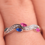 Churumbela Pétalos Oro 10k con Zirconia