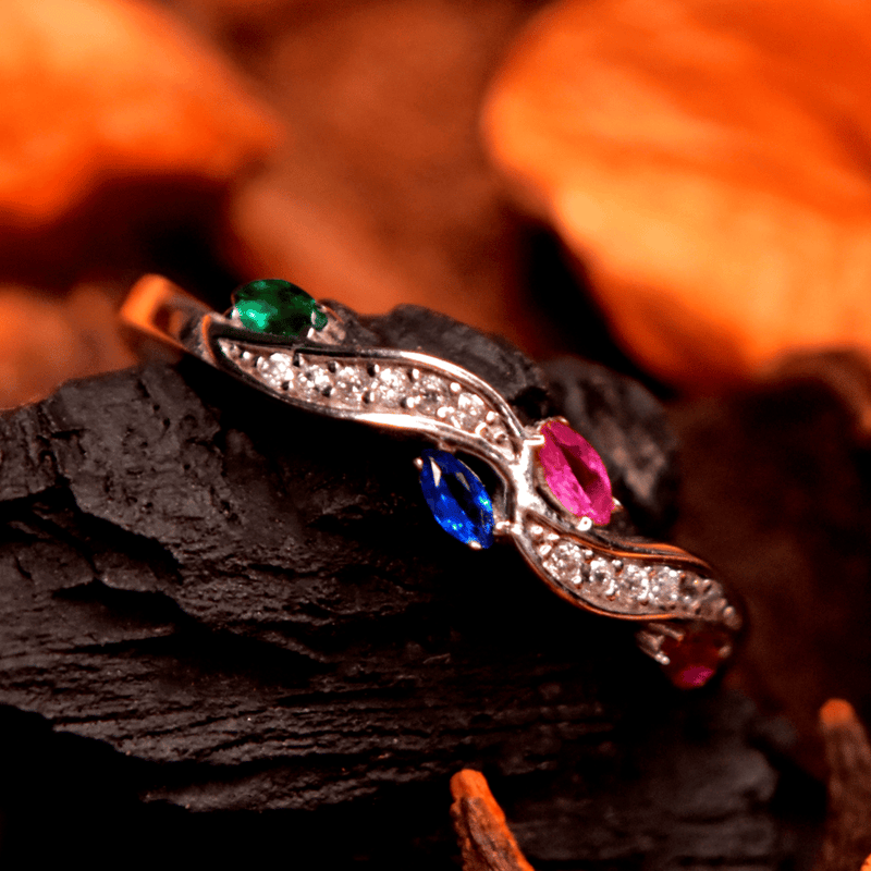 Churumbela Pétalos Oro 10k con Zirconia