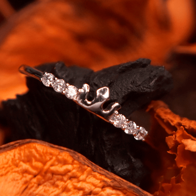 Churumbela Corona Oro 10k con Zirconia