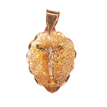 Medalla para Bautizo con imagen en relieve de Jesucristo.  Oro Amarillo de 10 kilates.  NO INCLUYE CADENA