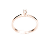 Anillo de Promesa Oro 14k con Zirconia