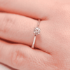 Anillo de Promesa Oro 10k con Zirconia
