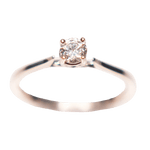 Anillo de Promesa Oro 10k con Zirconia