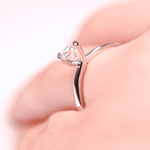 Anillo de Promesa Oro 14k con Zirconia