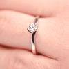 Anillo de Promesa Oro 14k con Zirconia