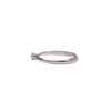 Anillo de compromiso; color plata de perfil con incrustación de zirconia