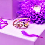 Anillo Flor XV Años Oro 10k