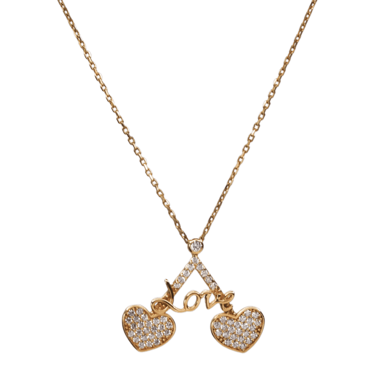 Gargantilla Love Corazones Oro 10k
