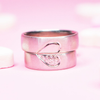 Argolla de Matrimonio Mitad Corazón Diamantes Oro 14k