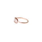 Churumbela Oro 10k; Anillo con vista de perfil de cuerpo completo sobre fondo blanco